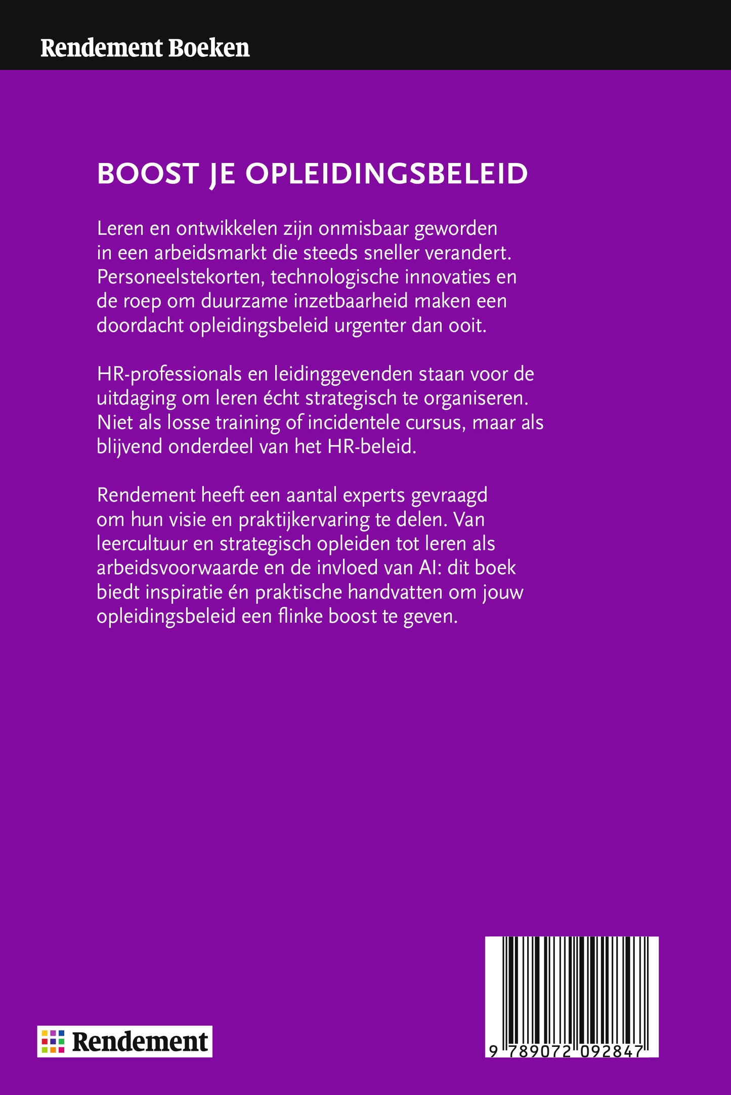 Boek: Boost je opleidingsbeleid