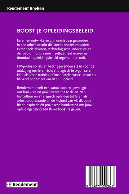 Boek: Boost je opleidingsbeleid
